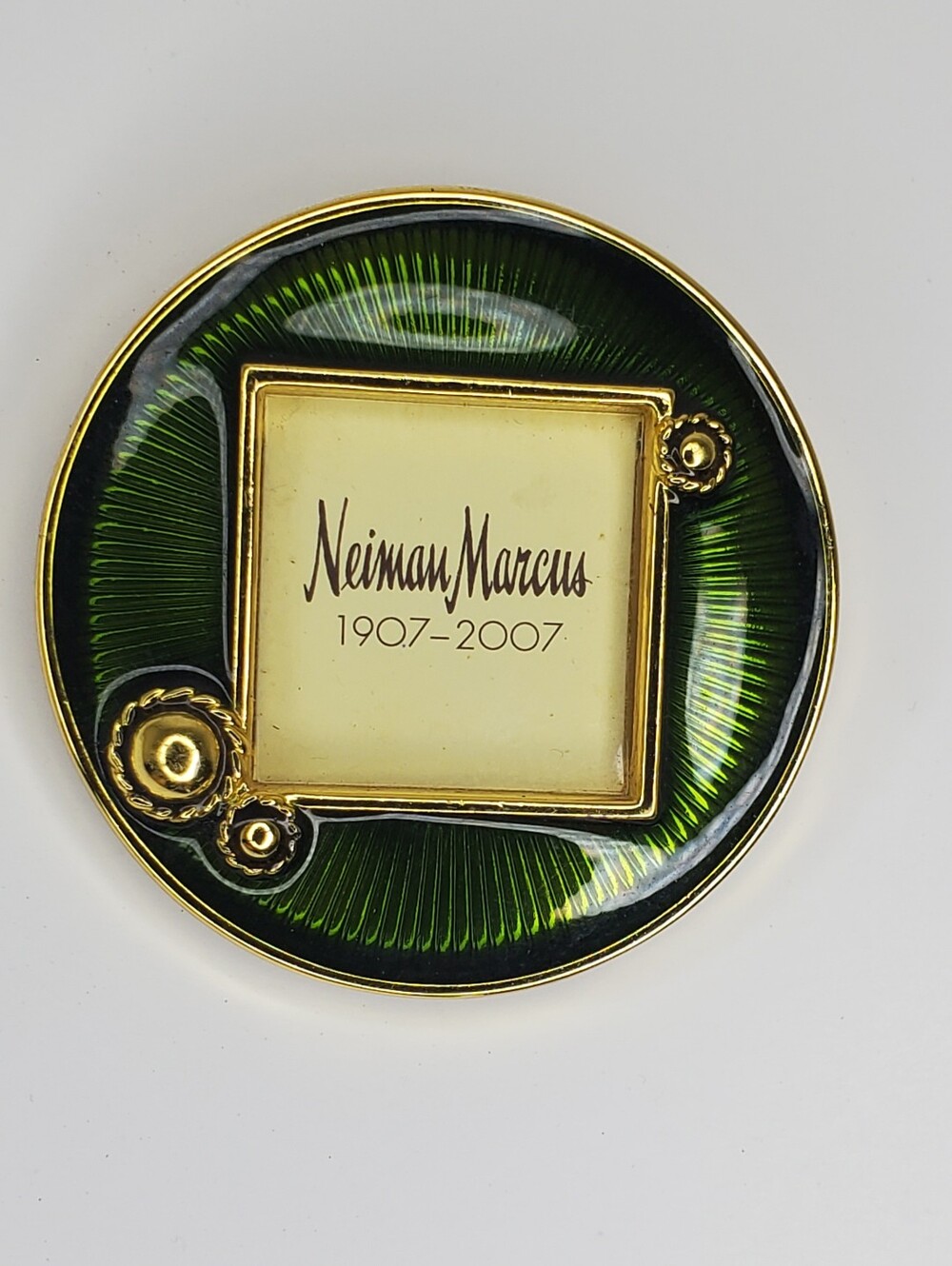 Vintage Neiman Marcus 100th Anniversary, Jay Stormwater, Emerald Picture Pendant